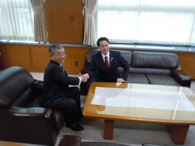島根県知事との会談の様子